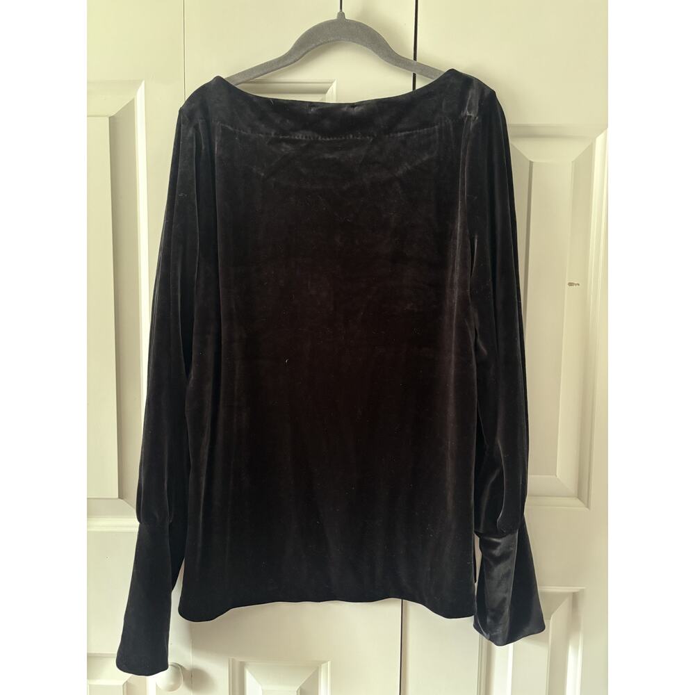 Lauren Ralph Lauren Black Velvet Long Sleeve Shirt XL - Picture 10 of 10